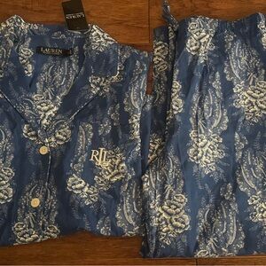 Lauren Blue Floral Pajama Set